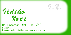 ildiko noti business card